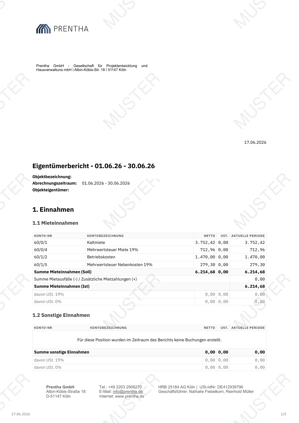 impower · Eigentümer-Reporting